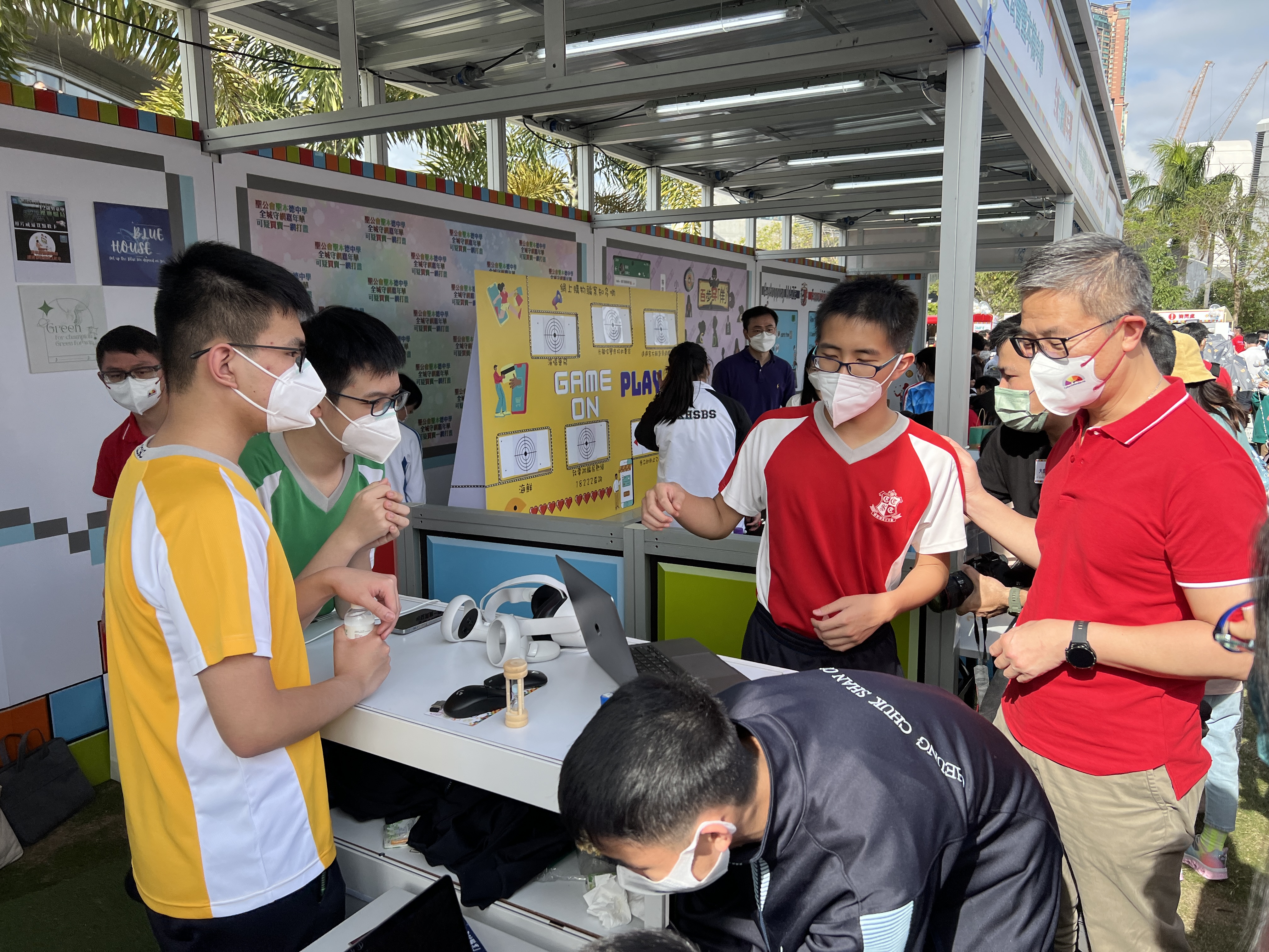 Students demonstrating STEM prototype